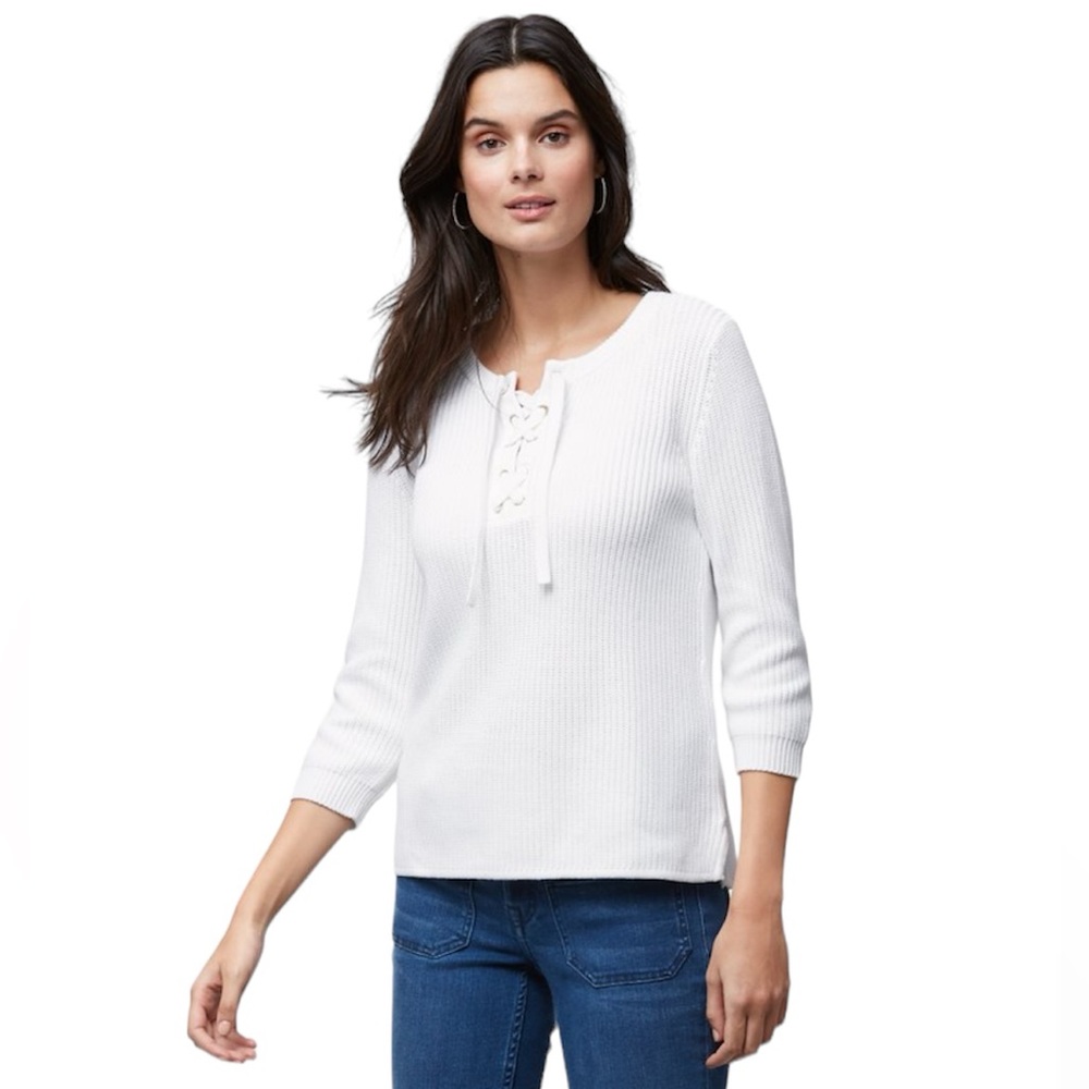 Tommy Bahama Pickford Lace Up Sweater